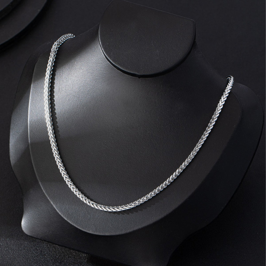 European and American cross-border positive and negative chain stainless steel positive and negative necklace hot selling woven chain men's Cuban chain titanium personality necklace