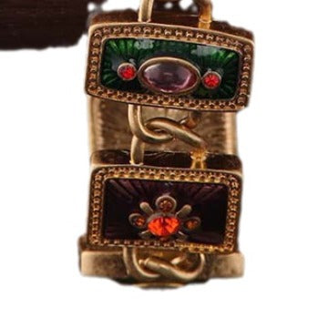 Pre-loved vintage temperament, luxury, exquisite vintage factory wholesale fashion pattern enamel bracelet women